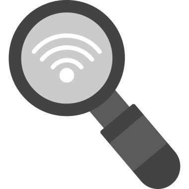 Kablosuz ağ simgesi. Web için basit bir wifi vektör simgesi çizimi