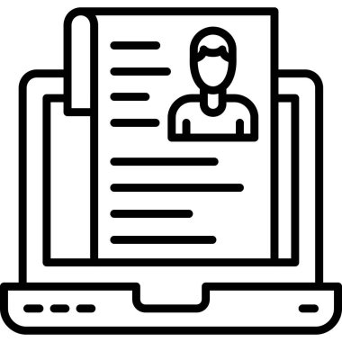 iş görüşmesi simgesi ana hatlar biçiminde