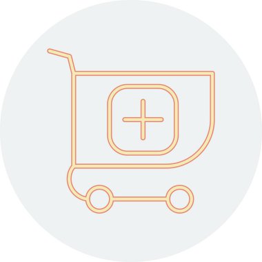 Alışveriş arabası simgesi, vektör illüstrasyonu