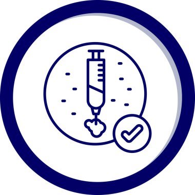 Aşı simgesinin vektör illüstrasyonu