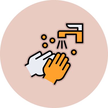 Sabun ikonu vektör illüstrasyon tasarımına sahip el