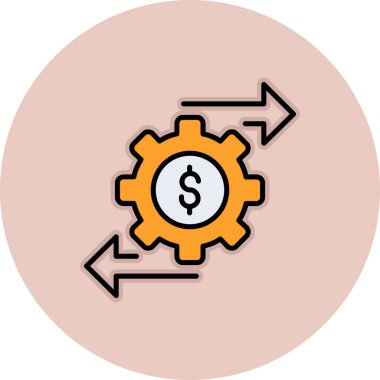 Dolar vektör simgesi modern basit vektör çizimi