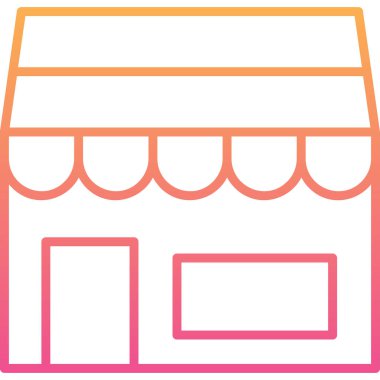 Dükkan. Web simgesi basit illüstrasyon