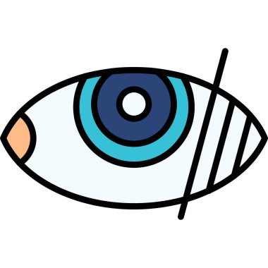 Göz simgesi vektörü. izole vektör gösterimi