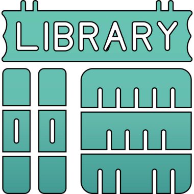 kitaplık web vektör illüstrasyonu