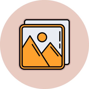 fotoğraf simgesi, vektör illüstrasyonu