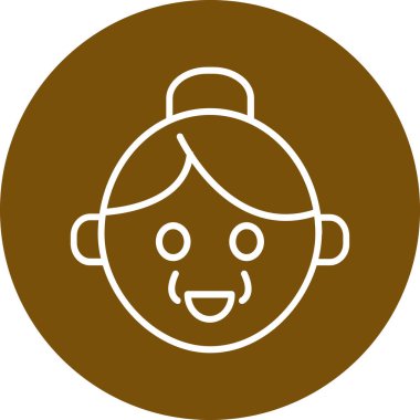 Şirin bir bebek simgesinin vektör çizimi