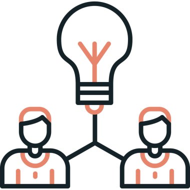 iş adamları takım simgesi ana hatları biçiminde