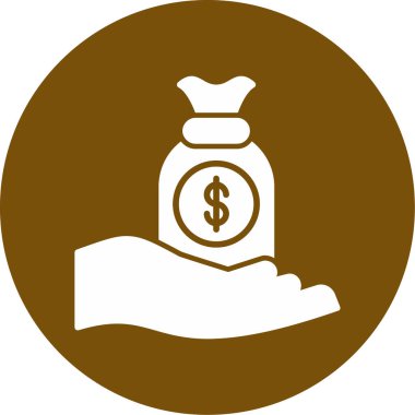 Para için. Web simgesi basit illüstrasyon