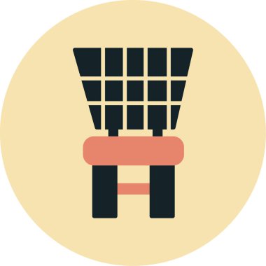 Sandalye. Web simgesi basit illüstrasyon