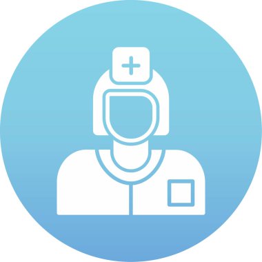 Doktor. Web simgesi basit illüstrasyon