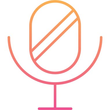 mikrofon simgesi vektör illüstrasyonu