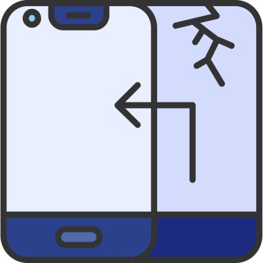 Akıllı telefon simgesinin vektör illüstrasyonu