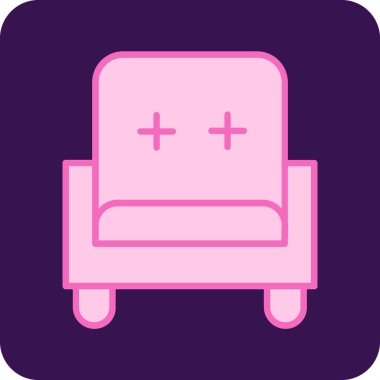 Koltuk. Web simgesi basit illüstrasyon