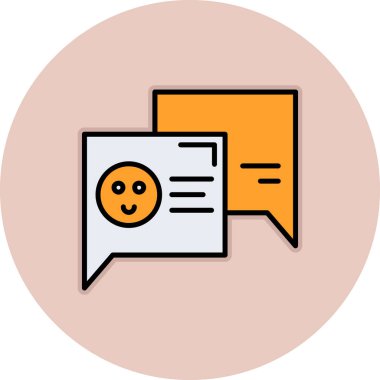 Sohbet simgesi vektör illüstrasyonu