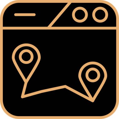 Harita işaretleyici. Web simgesi