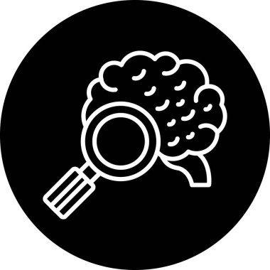 beyin ikonu vektör illüstrasyonu