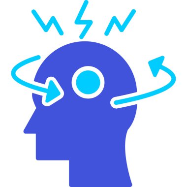 Beyin. Web simgesi basit illüstrasyon