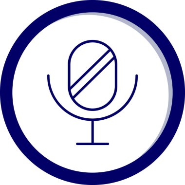 Mikrofon. Web simgesi basit illüstrasyon