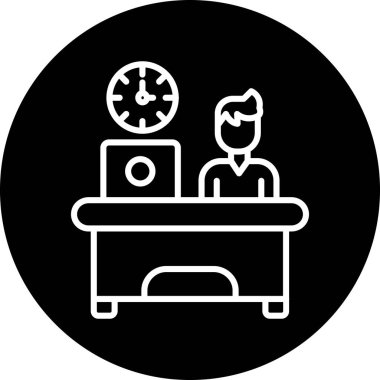 vektör ofis yöneticisi simgesi