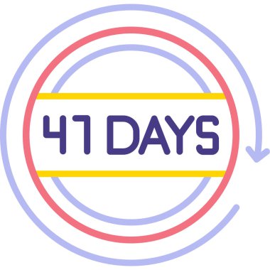 Taslak biçiminde simgeye dönüşmek için 4 gün. vektör illüstrasyonu