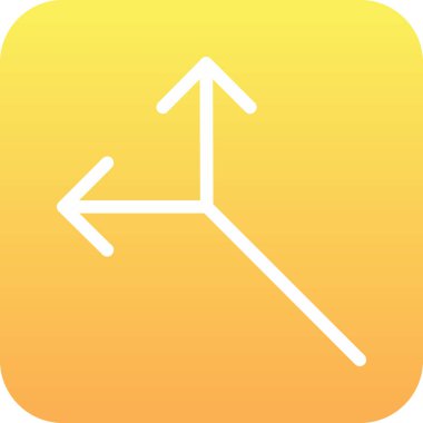 Sarı ve beyaz bir okun vektör illüstrasyonu