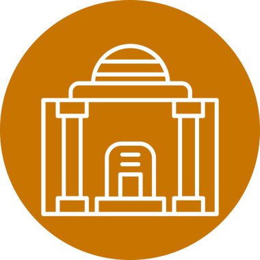 Bir bina simgesinin vektör illüstrasyonu