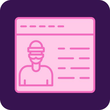 Belgesi olan bir adamın vektör illüstrasyonu