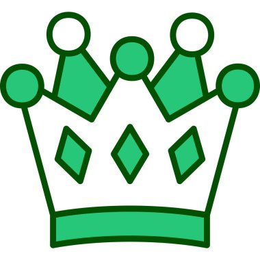 Taç. Web simgesi basit illüstrasyon