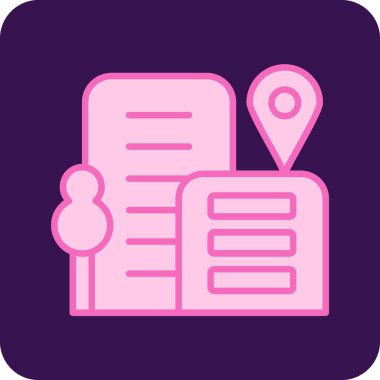 Harita. Web simgesi basit illüstrasyon