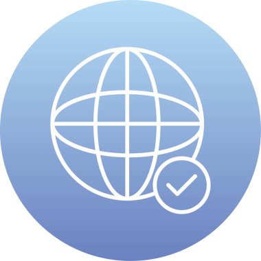 Bir küresel simgenin vektör illüstrasyonu, vektör illüstrasyonu