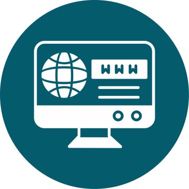 küresel ağ vektör simgesi modern basit vektör illüstrasyonu