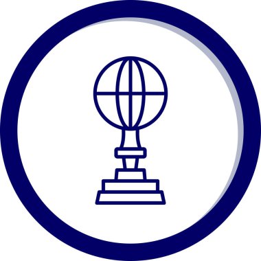 Dünya küresel simgesinin vektör illüstrasyonu