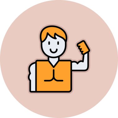 Kredi kartı ve kredi kartı olan vektör adam. Taslak biçimi simgesi. Düz dizayn. düzenlenebilir vuruş.