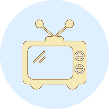 Televizyon. Web simgesi basit illüstrasyon