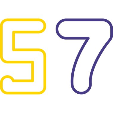 5 numaralı işaret simgesi tasarım şablonu çizimi