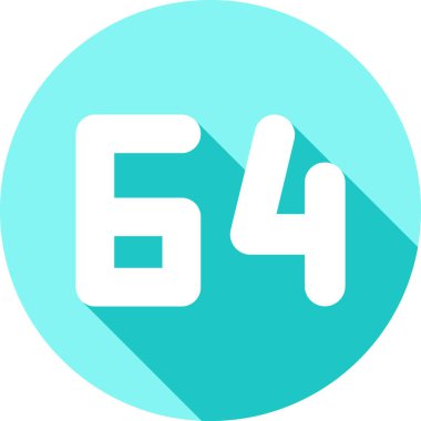 Düz stil olarak 5 numara simgesi