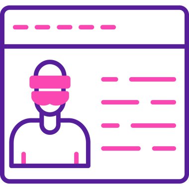 Bilgisayarlı bir kadının vektör çizimi