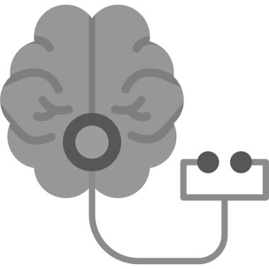 Beyin. Web simgesi basit tasarım