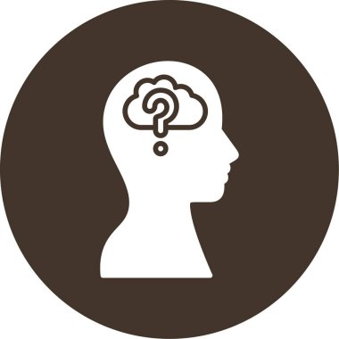 beyin ikonu vektör illüstrasyonu