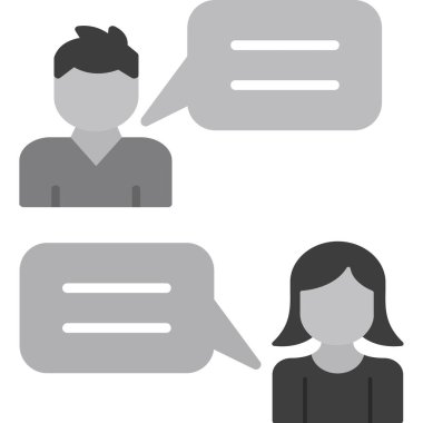 konuşma ve iletişim konsepti, vektör illüstrasyonu