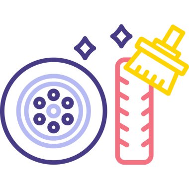 Temizleme simgesinin vektör illüstrasyonu