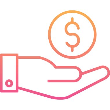 Dolar sembollü vektör illüstrasyon tasarımı