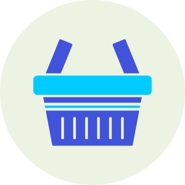 Sepet alışveriş simgesi vektör illüstrasyonu