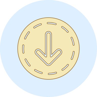 Bozuk para. Web simgesi basit illüstrasyon