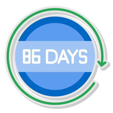 Modern tarzda 8 günlük simge, vektör illüstrasyonu