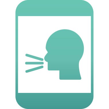 İnsan kafası telefon simgesi, insan yüzü