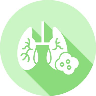 akciğer simgesi vektör illüstrasyonu