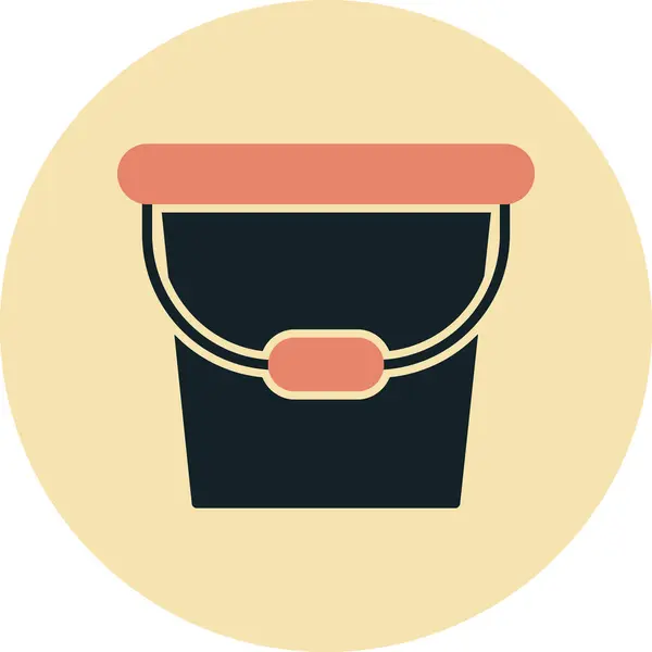 Su kovası web simgesi, vektör illüstrasyonu