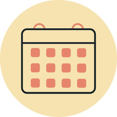 Takvim simgesi, illüstrasyon vektör tasarımı